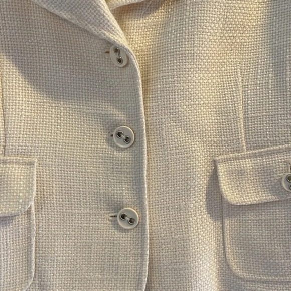 New Off White Ellen Tracy‎ Short Sleeve Jacket Size 18 - Picture 5 of 9